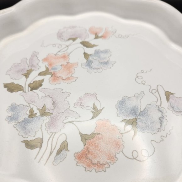 Denby 9.5" Scalloped Quiche Pie Dish Dauphine Floral Pattern England Stoneware - Picture 6 of 7